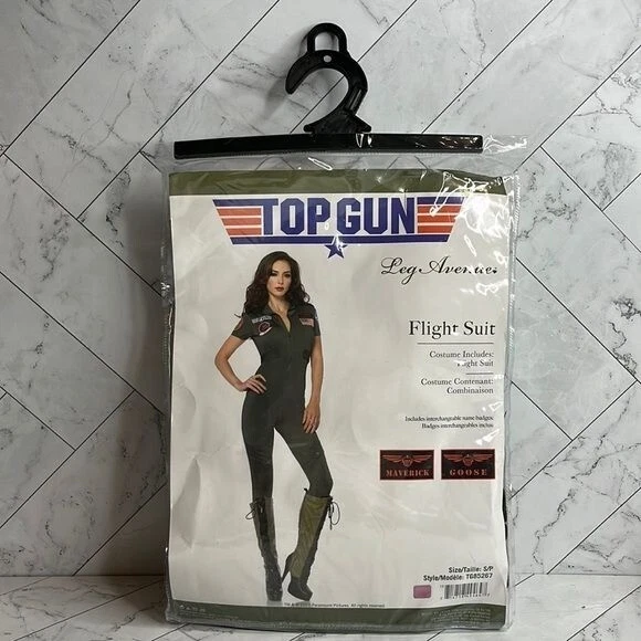 Traje de Vuelo Leg Avenue Top Gun Adulto Mujer Talla S Foto 2 de 4