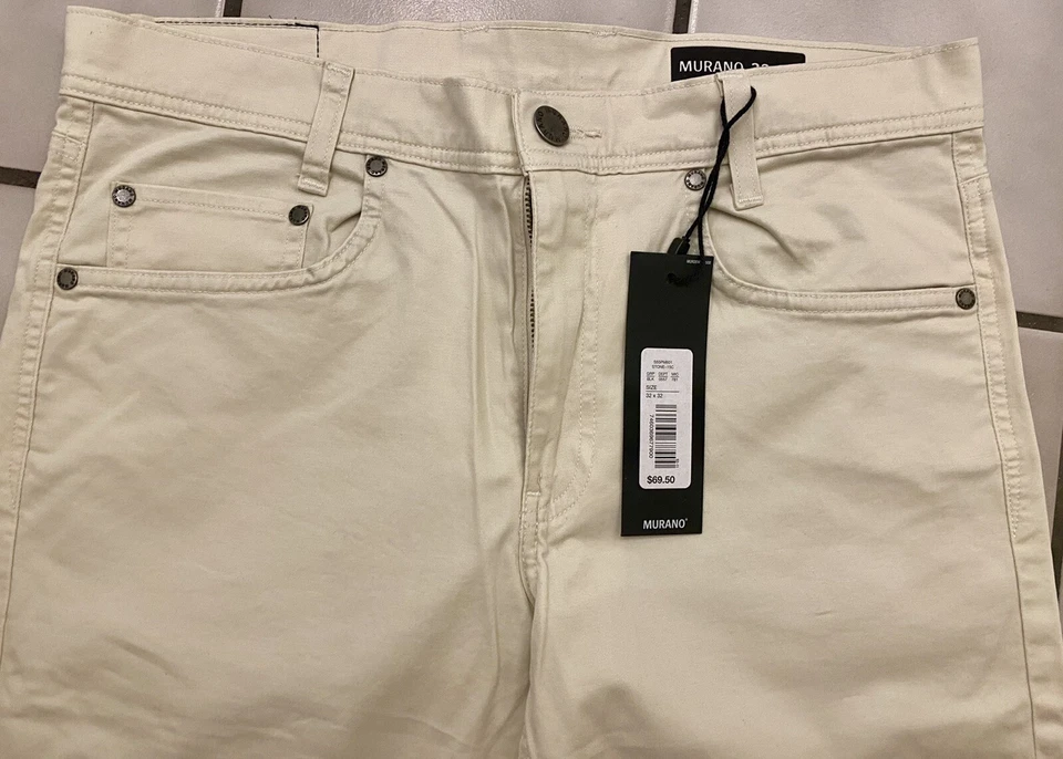 Pantalón informal de Murano ajustado de 5 bolsillos 32x32 satén elástico súper suave Foto 2 de 4