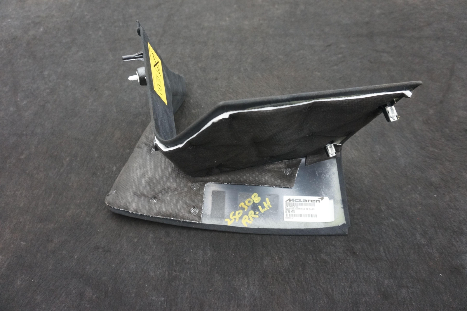 Rear Left Interior Quarter Trim Panel Alcantara OEM 11N3349CP McLaren 650S 2015