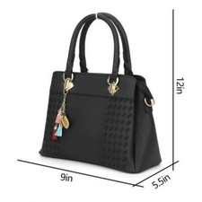 Women's Fashion Crossbody Bag PU Leather Shoulder Handbag Purse with Top Handle