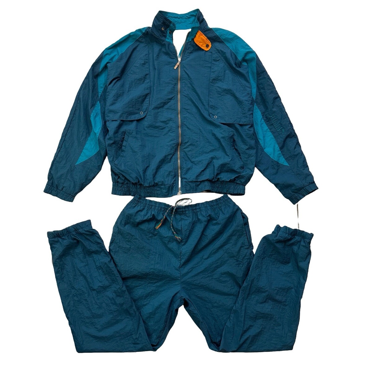 Vintage 80s PUMA Pattern Tracksuit Mens Size L Windbreaker Vintage 80s PUMA Pattern Tracksuit Mens Size L Windbreaker