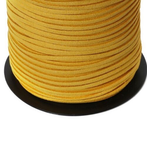 Flat Faux Suede Leather Cord 2.8mm Jewellery Velvet String Thong Craft UK Seller - Picture 3 of 72
