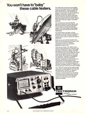 Tektronix 1500 Series Portable TDR Cable Testers Low Cost Vtg Magazine Print Ad