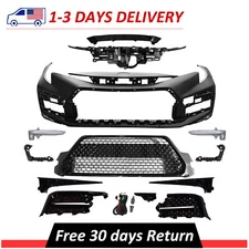 Front Bumper Cover Kit Fits 2020-2024 Toyota Corolla Sedan SE XSE Models Only
