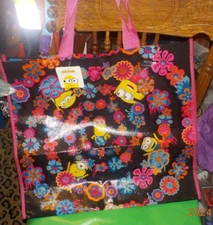 Minions Floral reuseable gift bag 19.5" x 17.5" x 6.5"