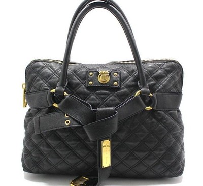 Marc Jacobs Tasche schwarz Leder gesteppt Band Bruna 28257522 [U]
