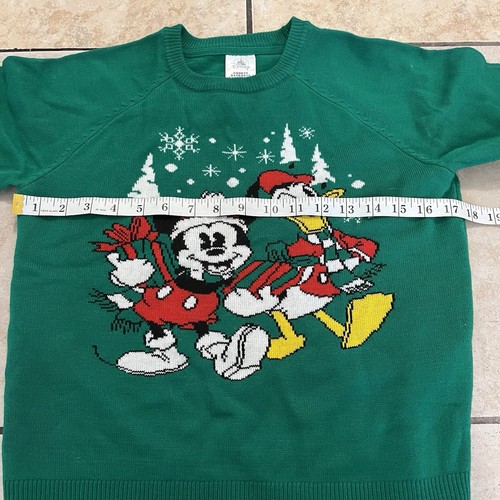 Disney Store Mickey Mouse & Donald Duck Christmas Sweater Crew Neck kids M 7/8 - Picture 6 of 7