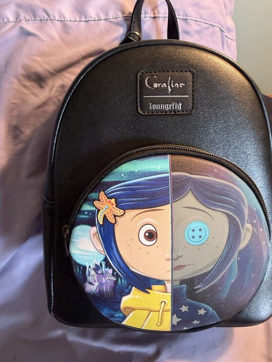 Loungefly Coraline Split Face Iridescent Mini Backpack & Wallet Set Loungefly Coraline Split Face Iridescent Mini Backpack | Hot  main image 3