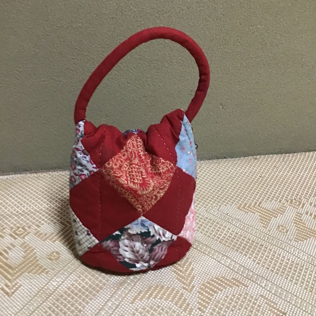 patchwork drawstring bag - image 5
