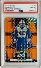 2022 Mosaic Von Miller Reactive Orange #202 PSA 8 Bills
