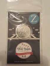 2018 10p Alphabet Letter Coin Z Zebra Carded Royal Mail British Hunt Sealed