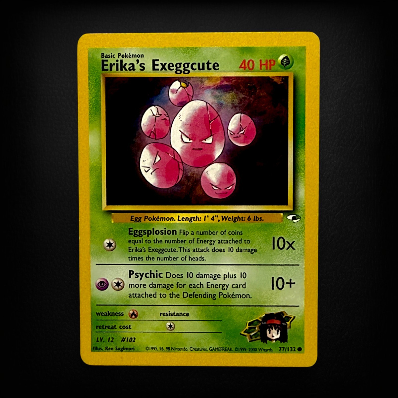 Pokemon TCG Gym Heroes Erika's Exeggcute (77) #077/132 Common LP