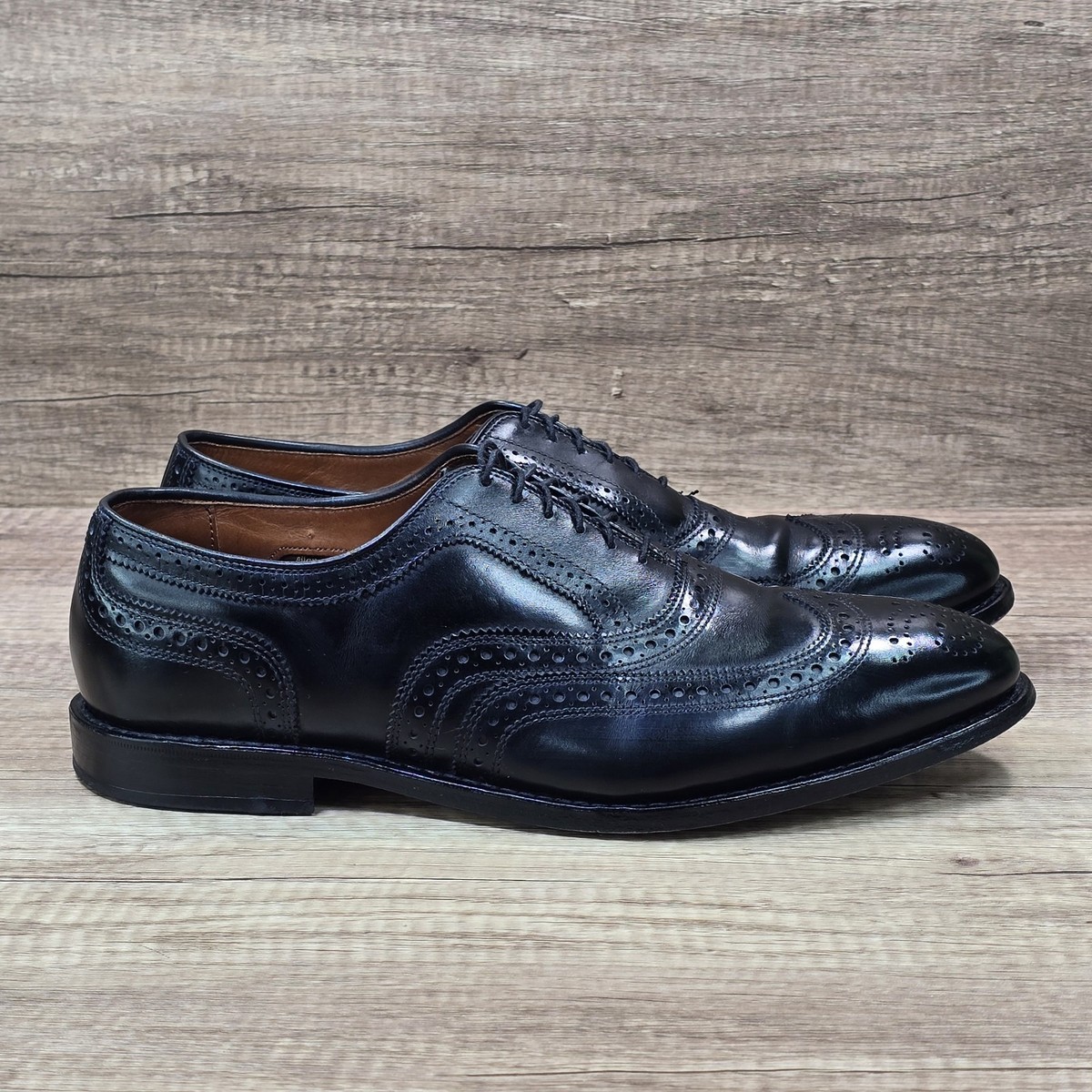Allen Edmonds McAllister Men's Sz 11 D Black Leather Wingtip