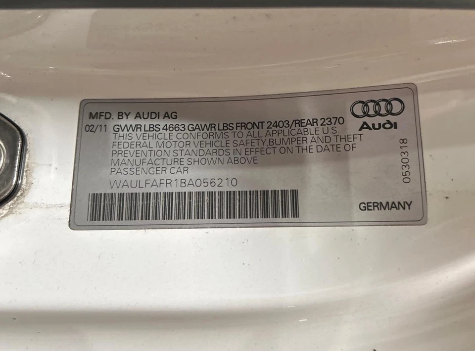 2015 Audi A5 2.0L Automatic Transmission Assembly 80K AWD Quattro 8 speed 11-17 — 第 4/4 张图片