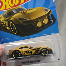 Hot Wheels Muscle and Blown #24 Gold/Black 1:64 Diecast Car Unopened Box