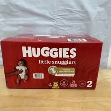 Huggies Little Snugglers. Size 2 Diapers. 72 Count. Leak Free Comfort 12-18 lbs