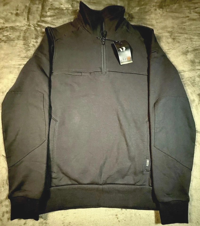 511 TACTICAL 72535 1/4 ZIP JOB SHIRT WITH CANVAS 2.0 FIRE NAVY Blue Small NWT - Image 3 of 4