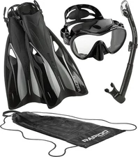 Phantom Aquatics Frameless Snorkel Mask & Fin Set – Snorkeling Gear
