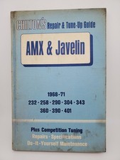 Chiltons 1968-1971 Amx Javelin Repair Tune-up Guide Hardcover