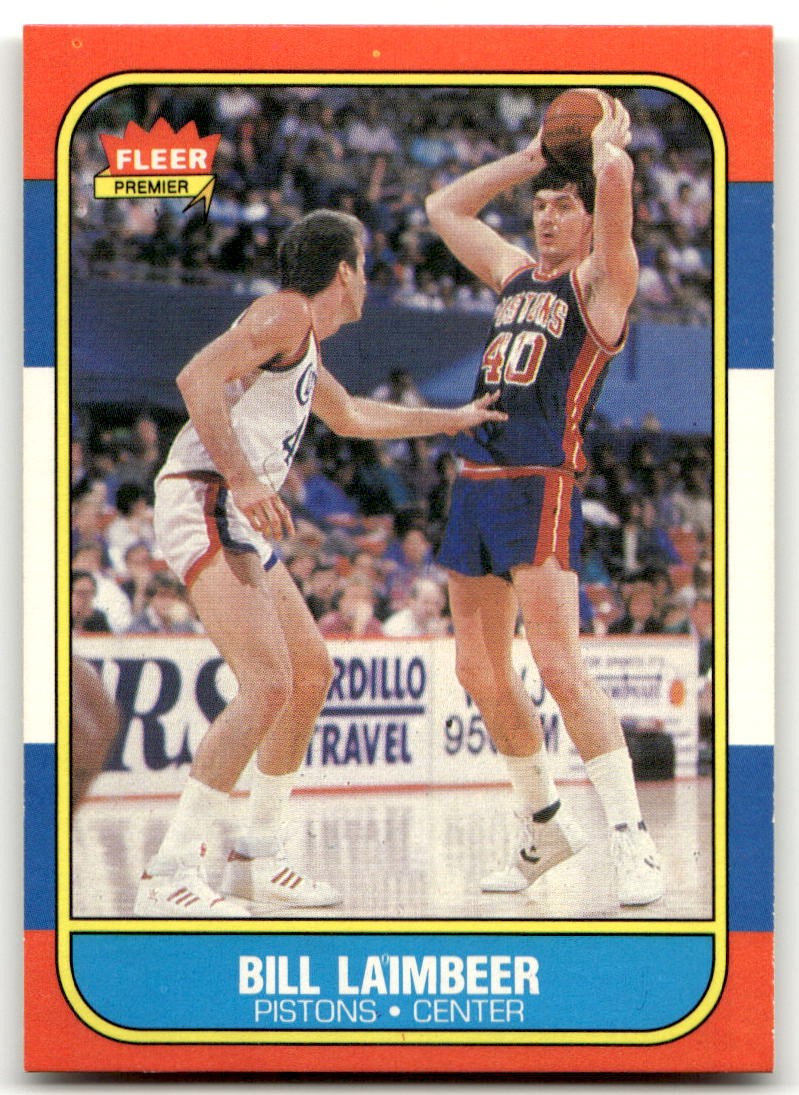 1986-87 Fleer #61 Bill Laimbeer Detroit Pistons NR-MINT SET BREAK!