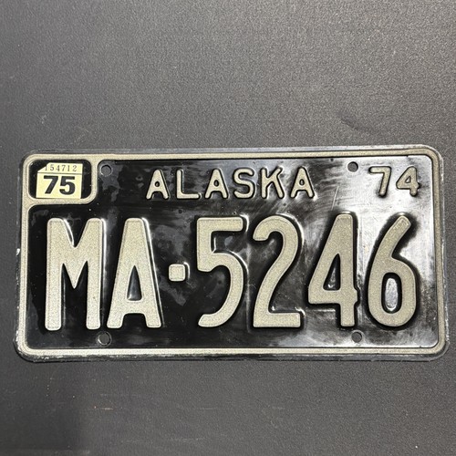1974 - ALASKA - OIL PIPELINE TRUCK - LICENSE PLATE - NOS #MA-5246