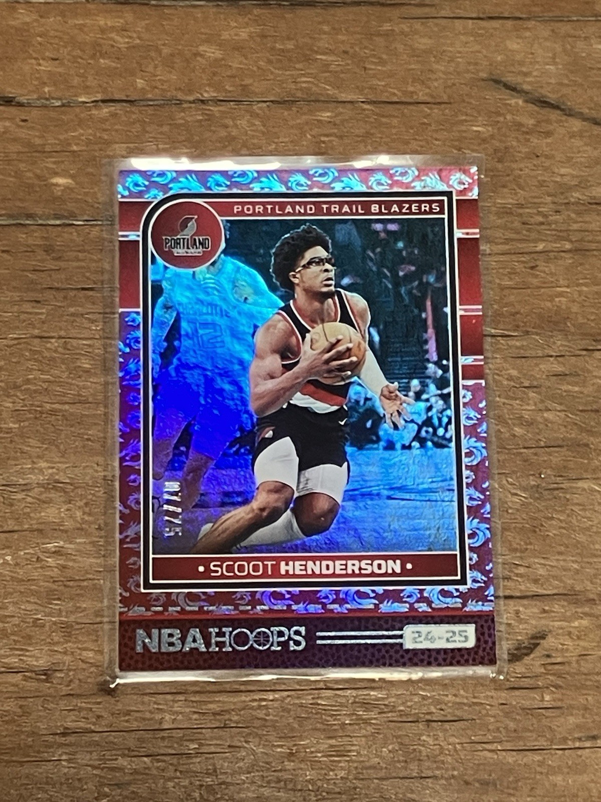 2024-25 Panini NBA Hoops Scoot Henderson #13 Dragon Year Prizm 7/75 SSP