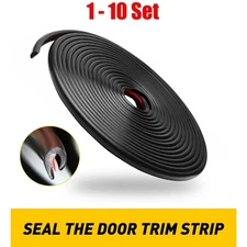 32FT Door Molding Edge Trim 1-10Set Rubber Seal Scratch Protector Decor Guard