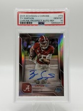 2025 Bowman U Chrome - Chrome Prospect Autograph Ty Simpson /299 PSA 10! POP 7!