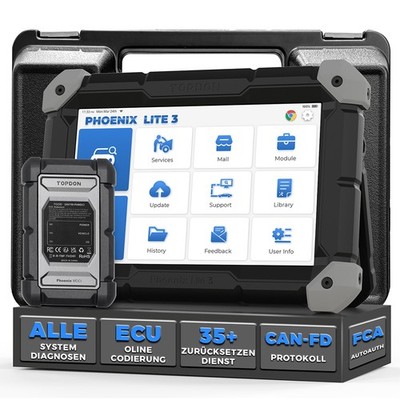 TOPDON Phoenix Lite 3 Profi OBD2 Diagnosegerät Scanner ALLE SYSTEM ECU-Codierung