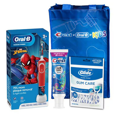 Crest + Oral-B Marvel Spiderman Kids 3+ Electric System Bundle