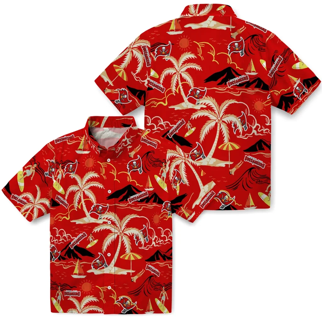 Tampa Bay Football Team Buccaneerss Hawaiian Shirt Casual Button Down Unisex