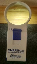 5X Mattingly Low Vision Smart Mag Power Handheld Magnifier Led Light White