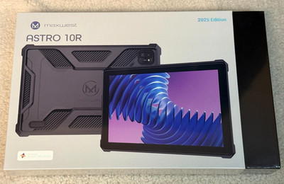 Maxwest Astro 10R Tablet 2025 Rugged Case Android 10.1  4G LTE 64GB Black New