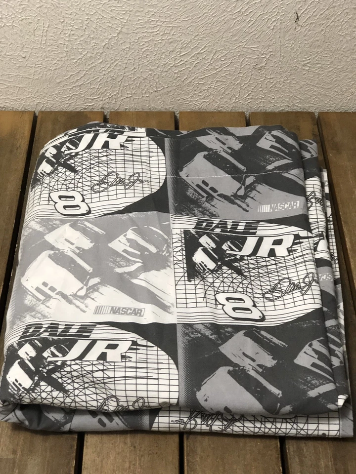 Sábana plana Springs Global Nascar Dale JR 8 Racing gris reina algodón percal usada en excelente estado Foto 2 de 4