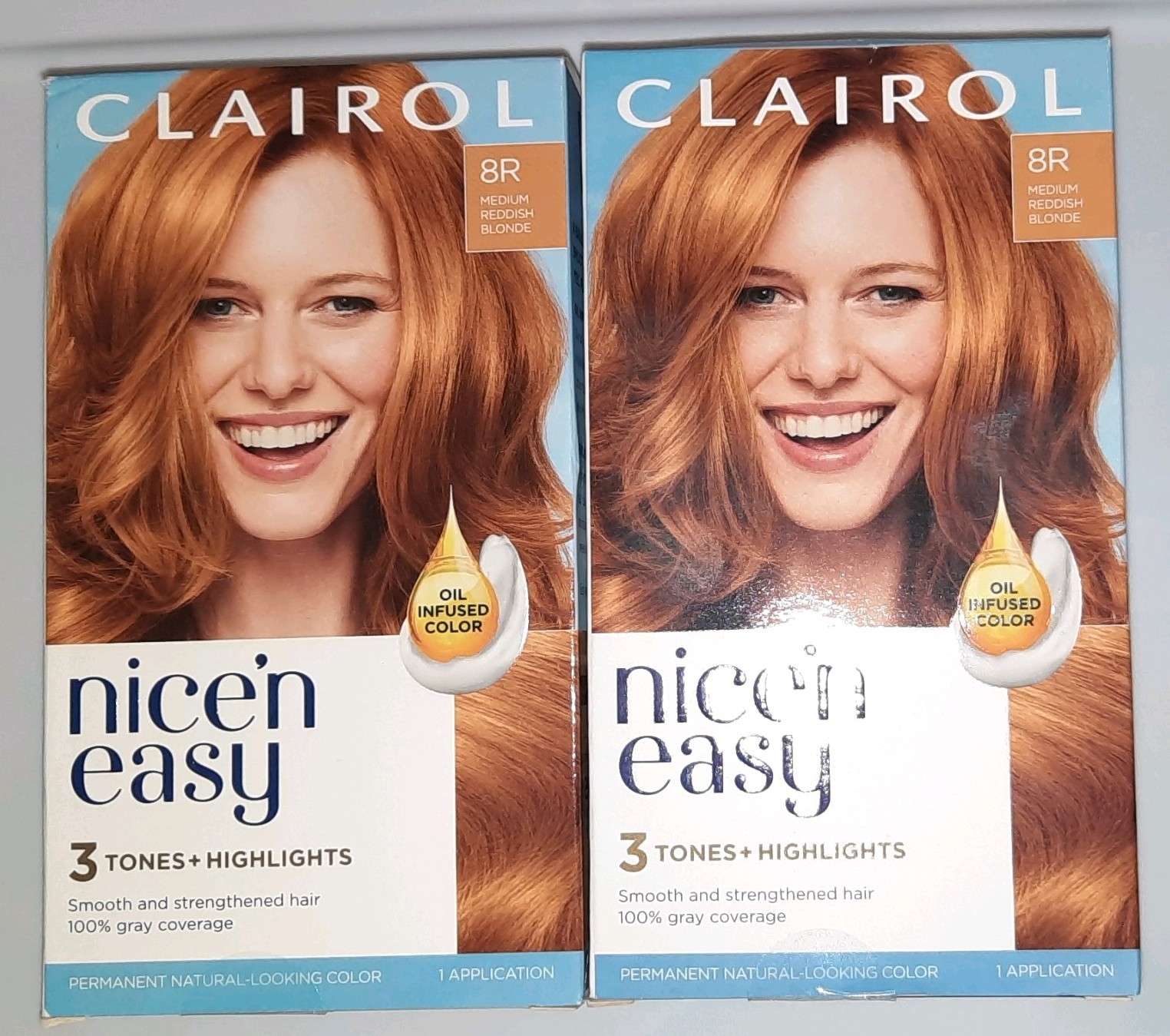 3 Count Clairol Nice'n Easy Medium Reddish Blonde Permanent Hair Dye Oil Infused