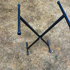 Black X-Style Single Tier Metal Keyboard Stand for Electronic Keyboard Folding