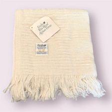 FARIBO Vintage 80s/90s Wool Blend Afghan Throw Blanket NEW