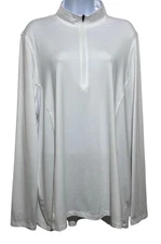 Kerrits Ice Fil 1/4 Zip Riding Shirt Womens Size 2X White Pullover Long Sleeve