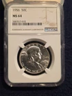 1956 Silver Franklin Half Dollar NGC MS-64