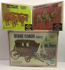 NEW Vintage Craft Master SURREY Wagon Wooden Model Kit 50126 & Others Lot 