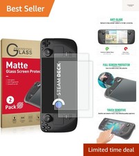 2 Pack Matte Glass Screen Protector for Steam Deck 7.0''/Steam Deck OLED 7.4'...