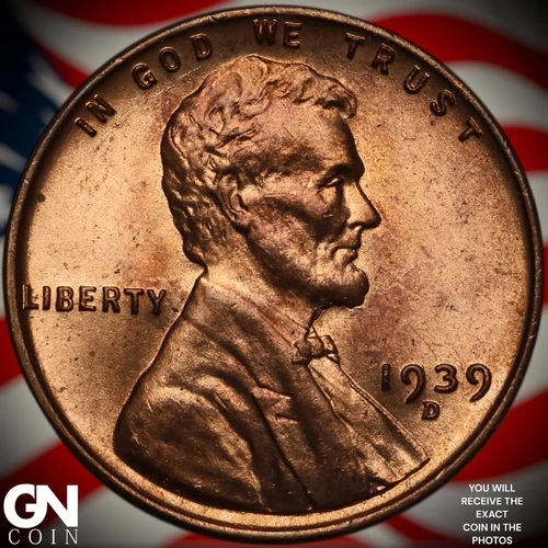 1939-D Lincoln Wheat Cent — photo from the most recent tracked eBay sale