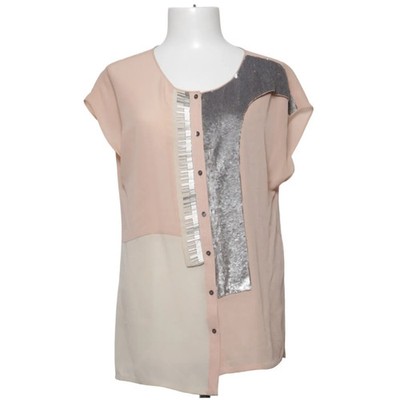 Wills Signature by Rohit Gandhi & Rahul Khanna, Top, Größe: M, Beige, Seide #bcI