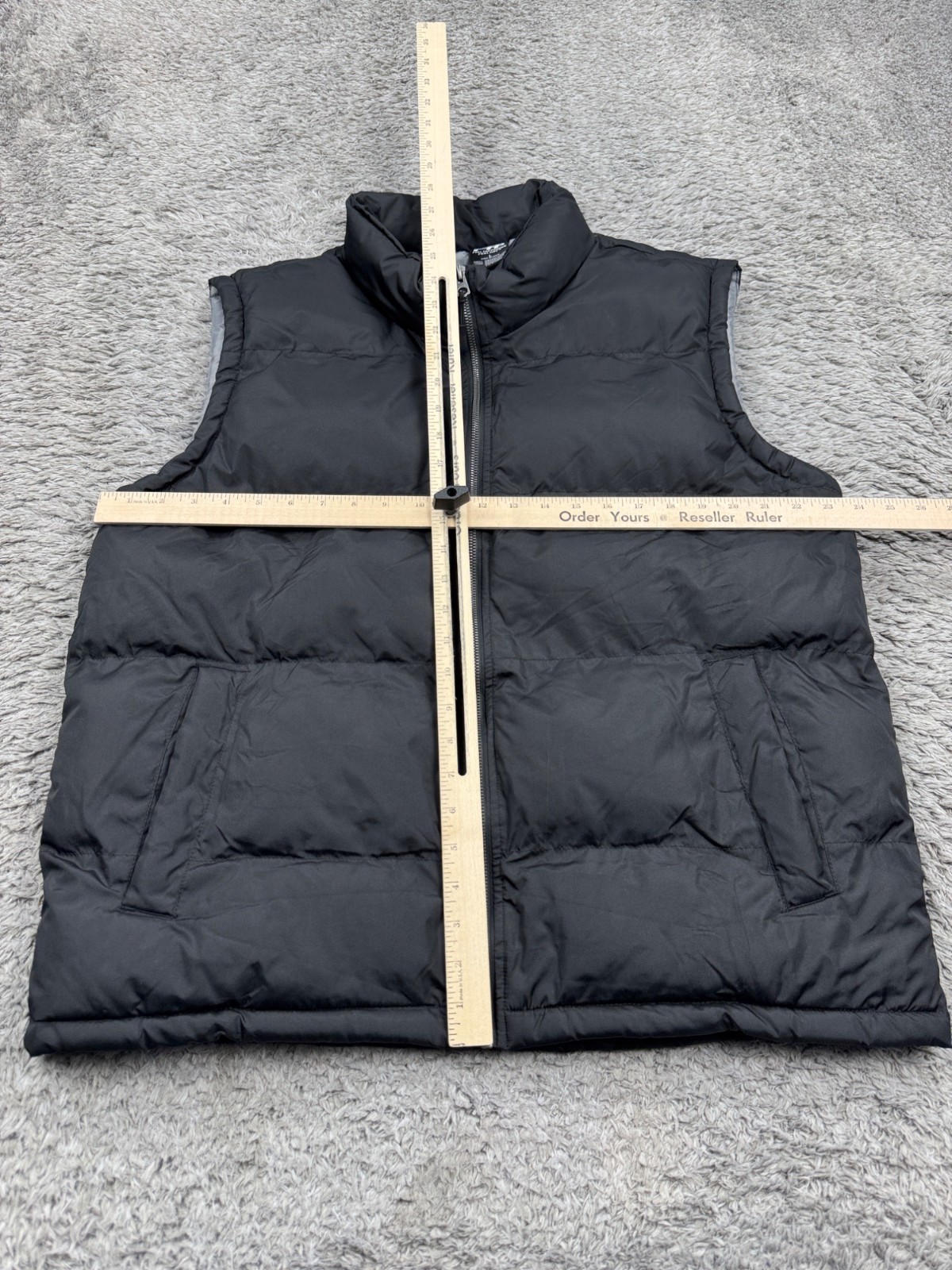 FTP Jacket Men Large Black Bubble Sleeveless Feel… - image 4