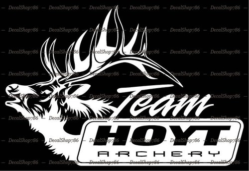 Team HOYT ARCHERY - Hunting/Outdoor Sports - Vinyl Die-Cut Peel N' Stick Decals