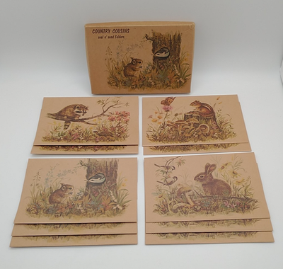 #ad Stationary 10 Vintage Country Cousins Seal N#x27; Send Folders 4 Designs Wildlife $6.25