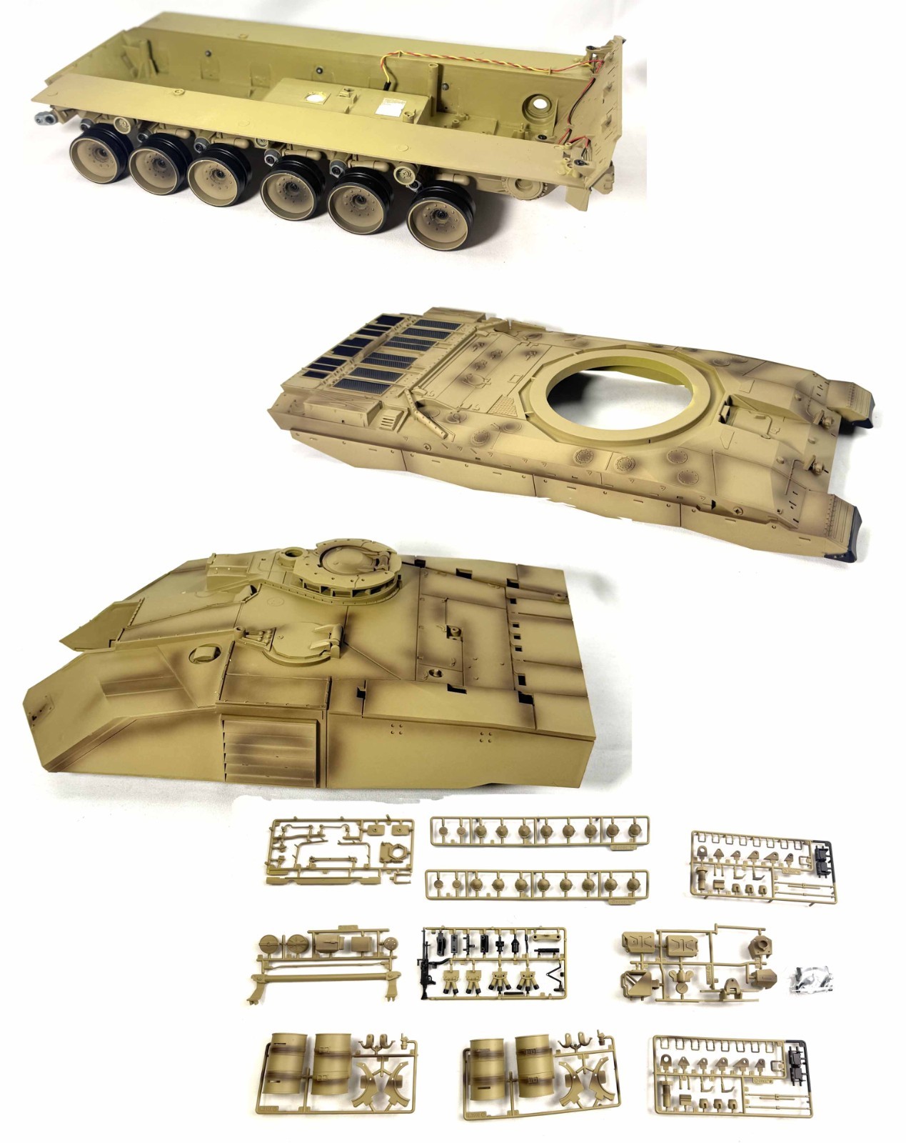 Heng Long Challenger 2 Accessory Parts Deck Chassis Upper Hull Tracks Drives UK