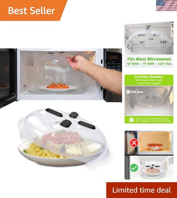 #ad #ad Magnetic Splatter Cover 12 Inch Clear BPA Free Food Lid Vented Plate Guard ... $35.19