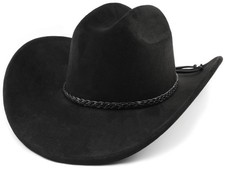 Big Wide Brim Cowboy Hat Size M/L for Women Men Felt Western - Great