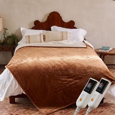 Electric Blanke Control Thick Tufted Sherpa Heated Blanket with 4 Heating Level